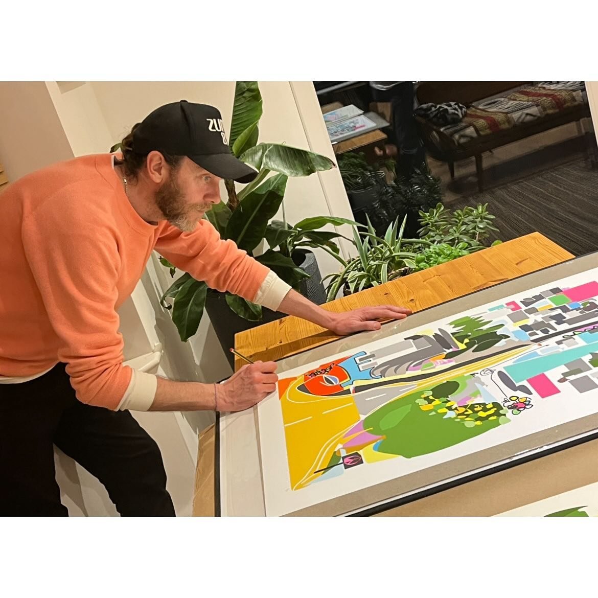 It was great to visit our artist Frisco recently as he signed some fabulous new limited editions ready for us to show at The Affordable Art Fair in Hampstead.

This is Barny&rsquo;s new piece &rsquo;San Fran&rsquo; - it&rsquo;s in his usual bright, e