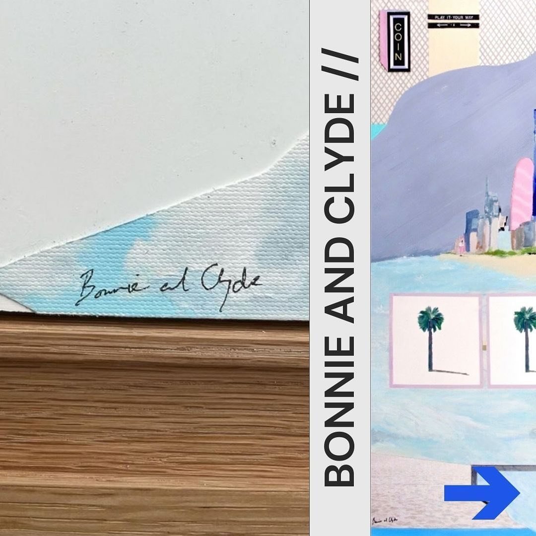 Feeling the love for art by our brilliant artist @bonnieandclydeart Come and #meettheartist Steph Burnley on our Stand F4 over the weekend 🤩 Posted @withregram &bull; @bonnieandclydeart Catch the new mixed media originals &lsquo;Play It Your Way&rsq