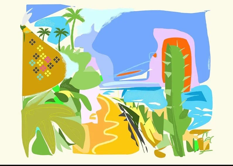 California dreaming? We love the feeling of sunshine and warmth in this contemporary semi-abstract landscape from our amazing artist Frisco.

This is &lsquo;Encinitas&rsquo; a limited edition archival pigment ink print on Canson Rag Photographique pa