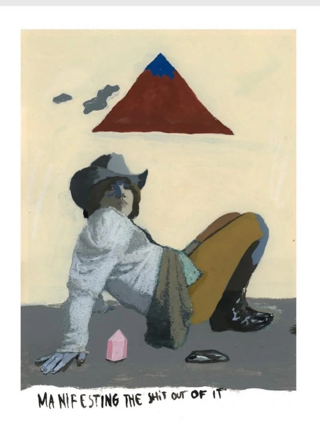 Manifesting The Shit Out Of It - this brilliant piece has just gone to a new home. You can get yours by clicking on the image for direct delivery to your door.  This is an Archival pigment ink print on somerset velvet fine art paper hand finished wit