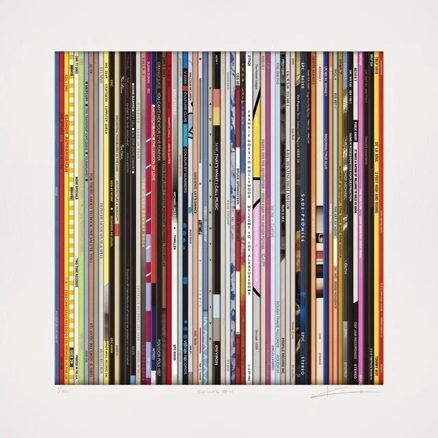 Who doesn&rsquo;t love the music of the 80&rsquo;s?  It&rsquo;s all here in our brilliant artist Keith Haynes new piece, &ldquo;Spines #11 Music of the 80&rsquo;s&rsquo;

This is an archival print on Somerset paper with silkscreen varnish. The latest