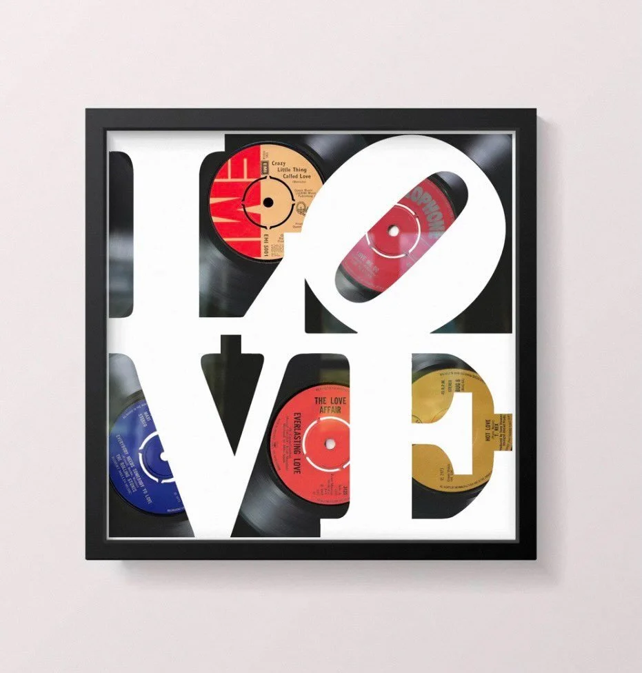 #feelthelove with this fabulous piece from our brilliant artist @keith_haynes_artist  Made from original 7 inch vinyls featuring classic love songs. Designs vary subject to availability but feature some great tracks such as &lsquo;Love Me Do&rsquo;, 