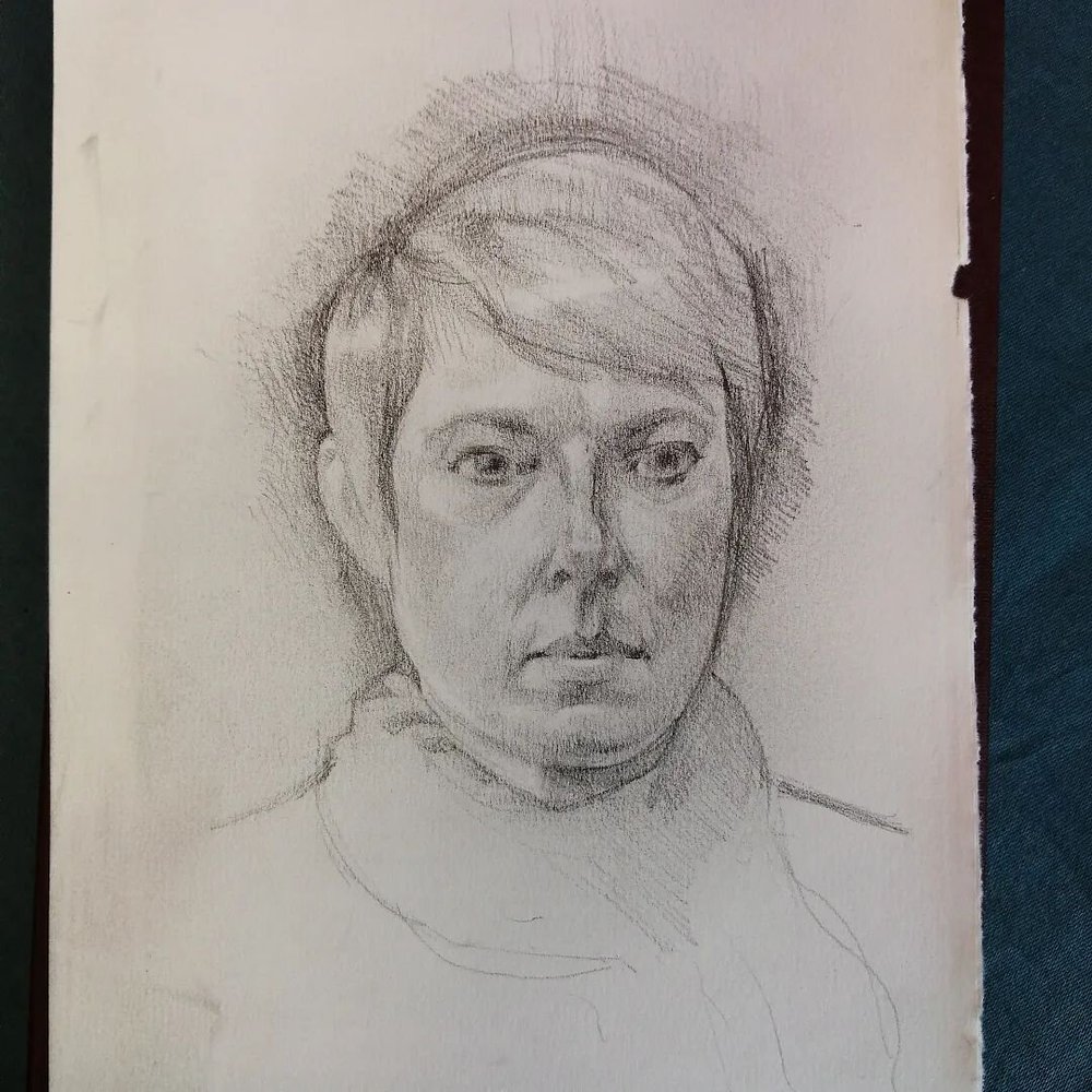 Little sketch of our model 'V' from my portrait class @heatherley_school_of_art
Having a fun time working with both 'open studio' classes and diploma students. Always a lovely atmosphere in this school and great to be back in #chelsea by the Thames i