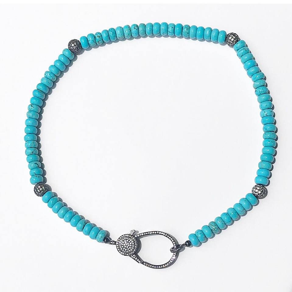 Large Clasp Turquoise Necklace