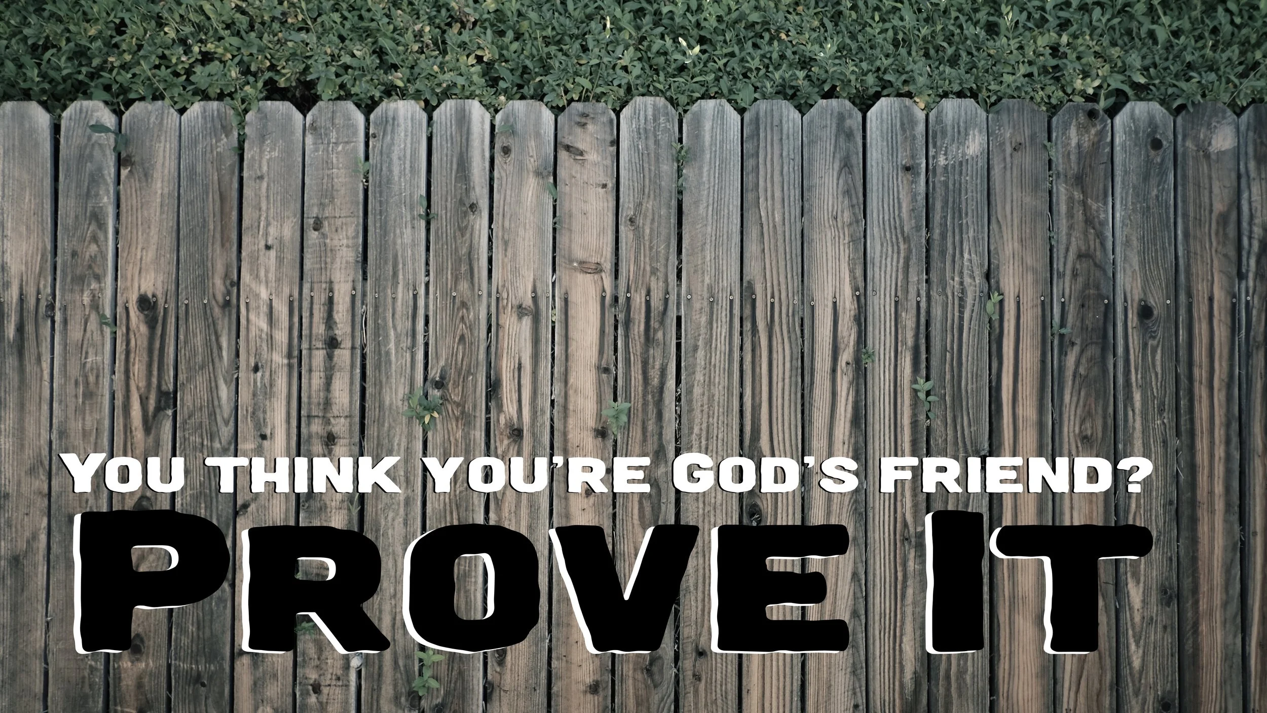 Prove It Week Five: You Think You're God's Friend?