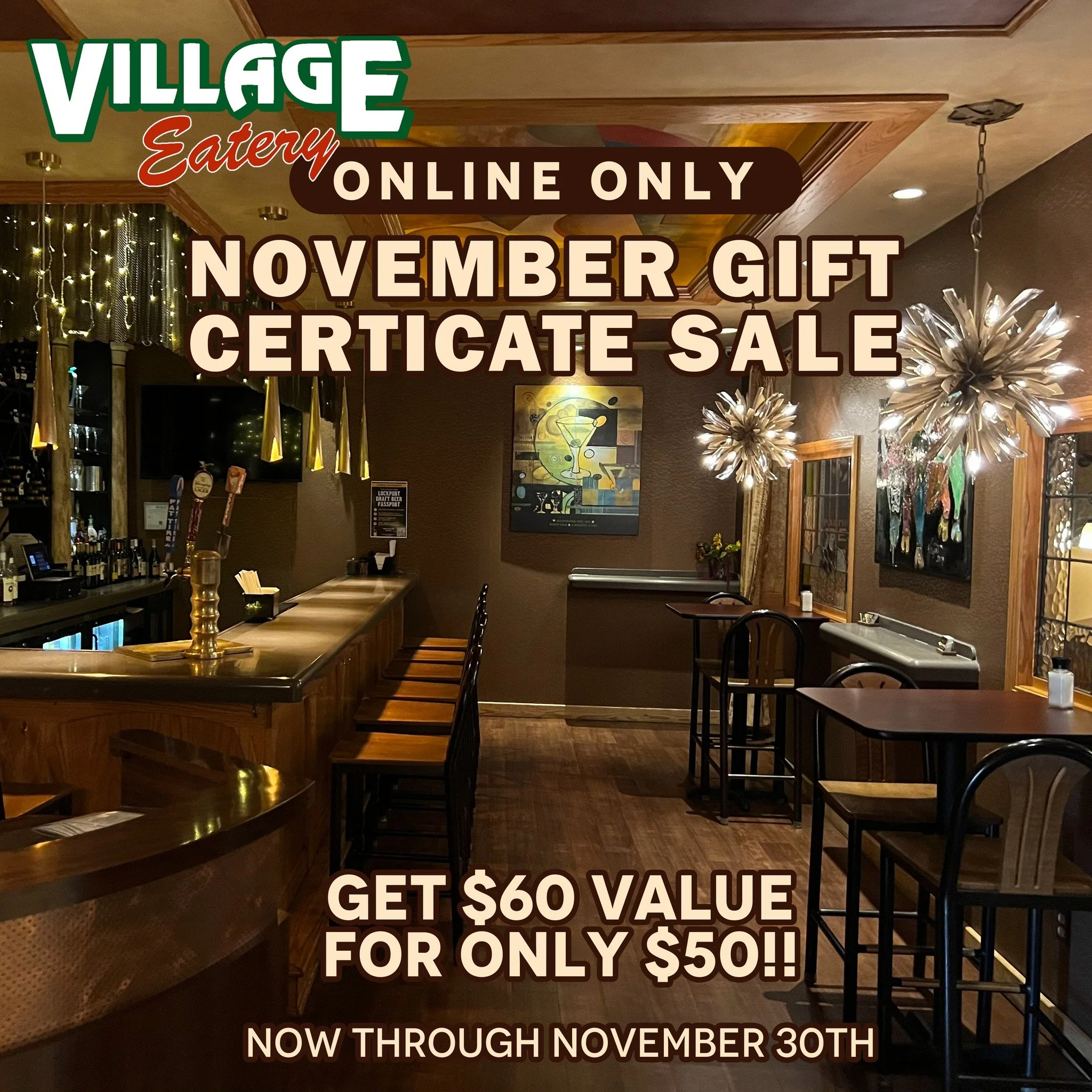 𝐋𝐨𝐨𝐤𝐢𝐧𝐠 𝐟𝐨𝐫 𝐚 𝐆𝐫𝐞𝐚𝐭 𝐆𝐢𝐟𝐭 𝐈𝐝𝐞𝐚 𝐓𝐡𝐚𝐭 𝐒𝐮𝐩𝐩𝐨𝐫𝐭𝐬 𝐚 𝐋𝐨𝐜𝐚𝐥 𝐁𝐮𝐬𝐢𝐧𝐞𝐬𝐬?  𝐓𝐚𝐤𝐞 𝐀𝐝𝐯𝐚𝐧𝐭𝐚𝐠𝐞 𝐨𝐫 𝐕𝐢𝐥𝐥𝐚𝐠𝐞 𝐄𝐚𝐭𝐞𝐫𝐲'𝐬 𝐍𝐨𝐯𝐞𝐦𝐛𝐞𝐫 𝐆𝐢𝐟𝐭 𝐂𝐞𝐫𝐭𝐢𝐟𝐢𝐜𝐚𝐭𝐞 𝐃𝐞𝐚𝐥!
 
During the m