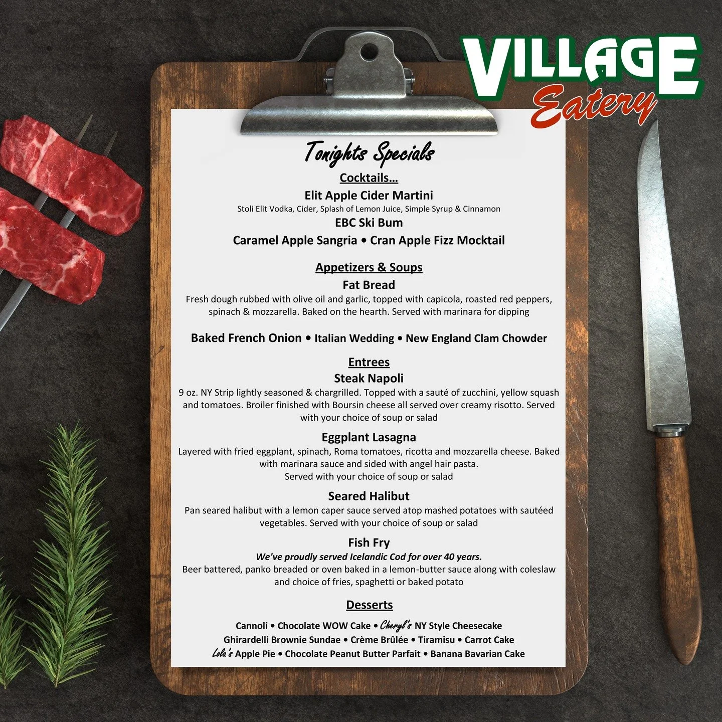 𝐋𝐨𝐜𝐤𝐩𝐨𝐫𝐭 𝐎𝐮𝐫 𝐖𝐞𝐞𝐤𝐞𝐧𝐝 𝐒𝐩𝐞𝐜𝐢𝐚𝐥𝐬 𝐚𝐫𝐞 𝐇𝐞𝐫𝐞 𝐚𝐧𝐝 𝐓𝐡𝐞𝐲&rsquo;𝐫𝐞 𝐒𝐩𝐞𝐜𝐭𝐚𝐜𝐮𝐥𝐚𝐫!💯🔥

As always we feature our Fish Fry on Friday and Saturday is our Prime Rib dinner special. 𝗜𝗻 𝗮𝗱𝗱𝗶𝘁𝗶𝗼𝗻 𝘁𝗼 𝗼𝘂?