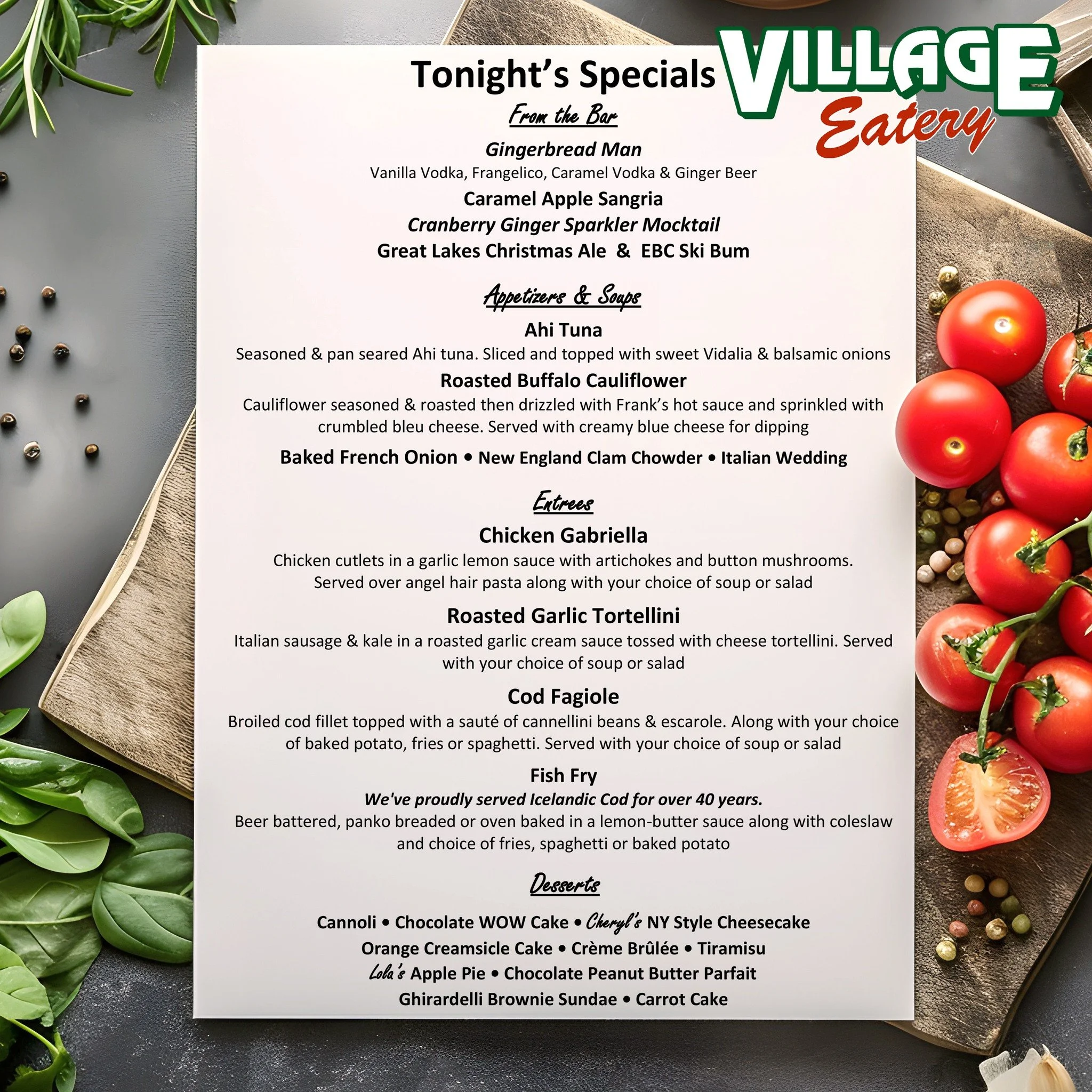 𝐋𝐨𝐜𝐤𝐩𝐨𝐫𝐭 𝐎𝐮𝐫 𝐖𝐞𝐞𝐤𝐞𝐧𝐝 𝐒𝐩𝐞𝐜𝐢𝐚𝐥𝐬 𝐚𝐫𝐞 𝐇𝐞𝐫𝐞 𝐚𝐧𝐝 𝐓𝐡𝐞𝐲&rsquo;𝐫𝐞 𝐒𝐩𝐞𝐜𝐭𝐚𝐜𝐮𝐥𝐚𝐫!💯🔥

As always we feature our Fish Fry on Friday and Saturday is our Prime Rib dinner special. 𝗜𝗻 𝗮𝗱𝗱𝗶𝘁𝗶𝗼𝗻 𝘁𝗼 𝗼𝘂?