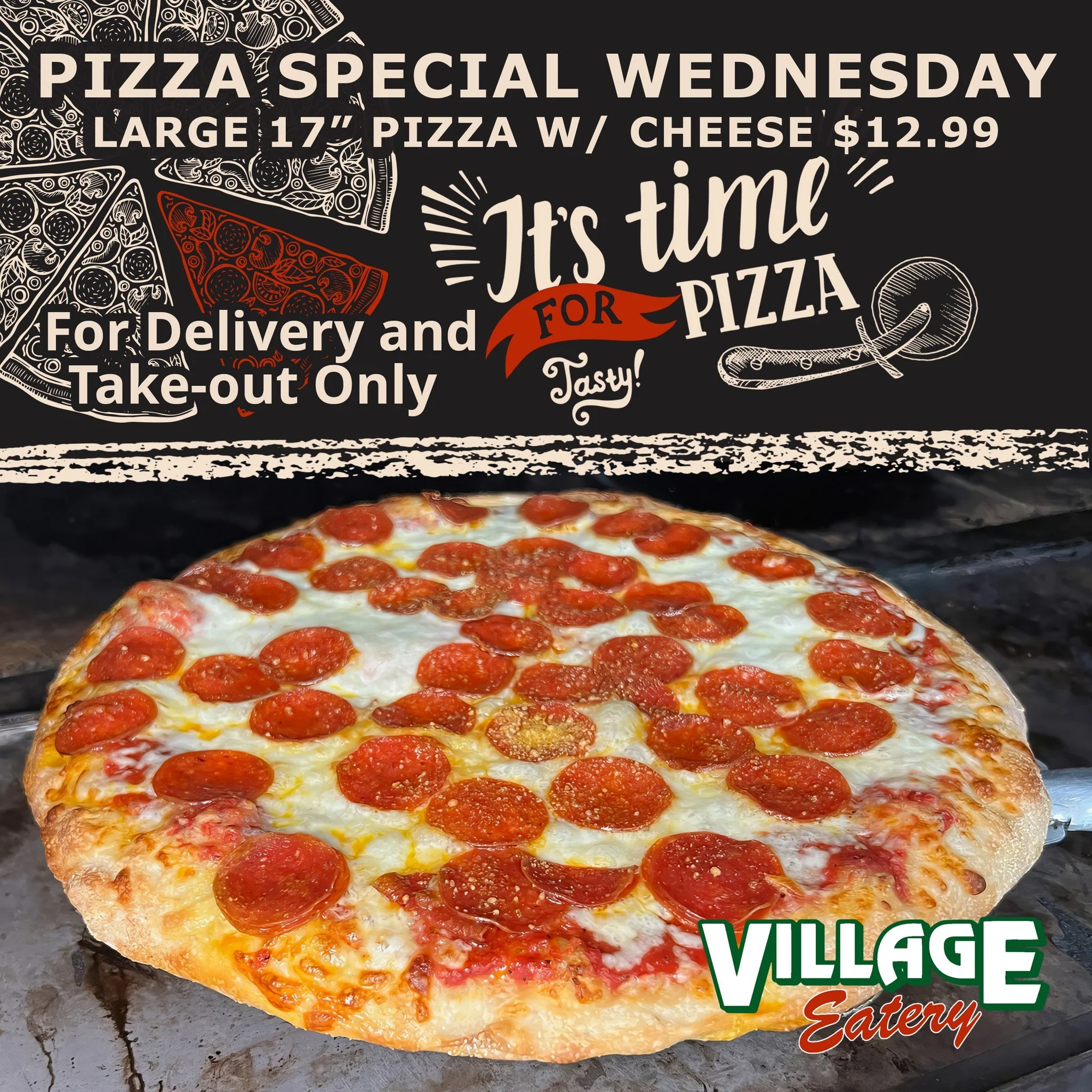 𝐃𝐞𝐥𝐢𝐯𝐞𝐫𝐲 𝐨𝐫 𝐂𝐚𝐫𝐫𝐲-𝐨𝐮𝐭.. 𝐇𝐨𝐰 𝐃𝐨𝐞𝐬 𝐏𝐢𝐳𝐳𝐚 𝐆𝐞𝐭 𝐭𝐨 𝐘𝐨𝐮 𝐨𝐧 𝐚 𝐁𝐮𝐬𝐲 𝐃𝐚𝐲?!🍕💨

Did you know we have in-house local delivery? Village Eatery offers delivery within a 4-mile radius of our restaurant with a minimu