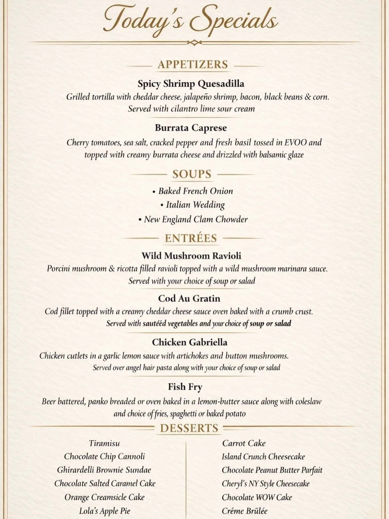 ✨ Friday&rsquo;s Specials at The Village Eatery ✨

Looking for the perfect night out? We&rsquo;ve got a lineup that&rsquo;s warm, comforting, and full of flavor from start to finish 🍷

Start things off with one of our crave-worthy appetizers&hellip;