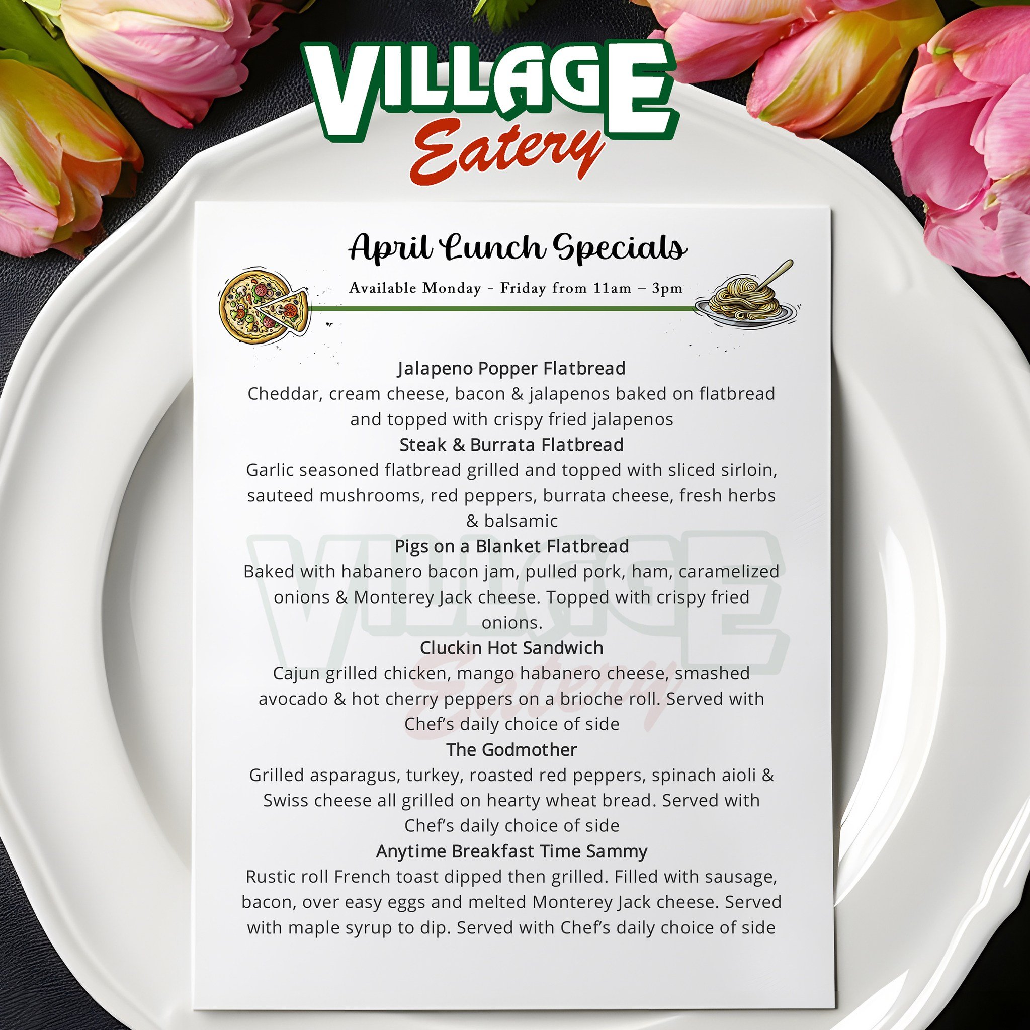 𝐋𝐨𝐜𝐤𝐩𝐨𝐫𝐭, 𝐎𝐮𝐫 𝐀𝐩𝐫𝐢𝐥 𝐋𝐮𝐧𝐜𝐡 𝐒𝐩𝐞𝐜𝐢𝐚𝐥𝐬 𝐀𝐫𝐞 𝐢𝐧 𝐚𝐧𝐝 𝐓𝐡𝐞𝐲 𝐀𝐫𝐞 𝐒𝐨 𝐃𝐞𝐥𝐢𝐜𝐢𝐨𝐮𝐬 𝐘𝐨𝐮 𝐖𝐢𝐥𝐥 𝐖𝐚𝐧𝐭 𝐭𝐨 𝐓𝐫𝐲 𝐓𝐡𝐞𝐦 𝐀𝐥𝐥! 🤤🥪🥗

With lunch specials like these, dinner will seem like an aftertho