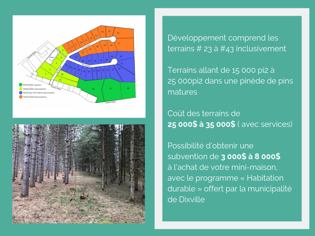 CONTACT : mgauthier@ilominimaison.com (438) 501-0118 MUNICIPALITÉ DIXVILLE