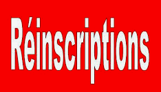 Vos réinscriptions sont désormais ouvertes