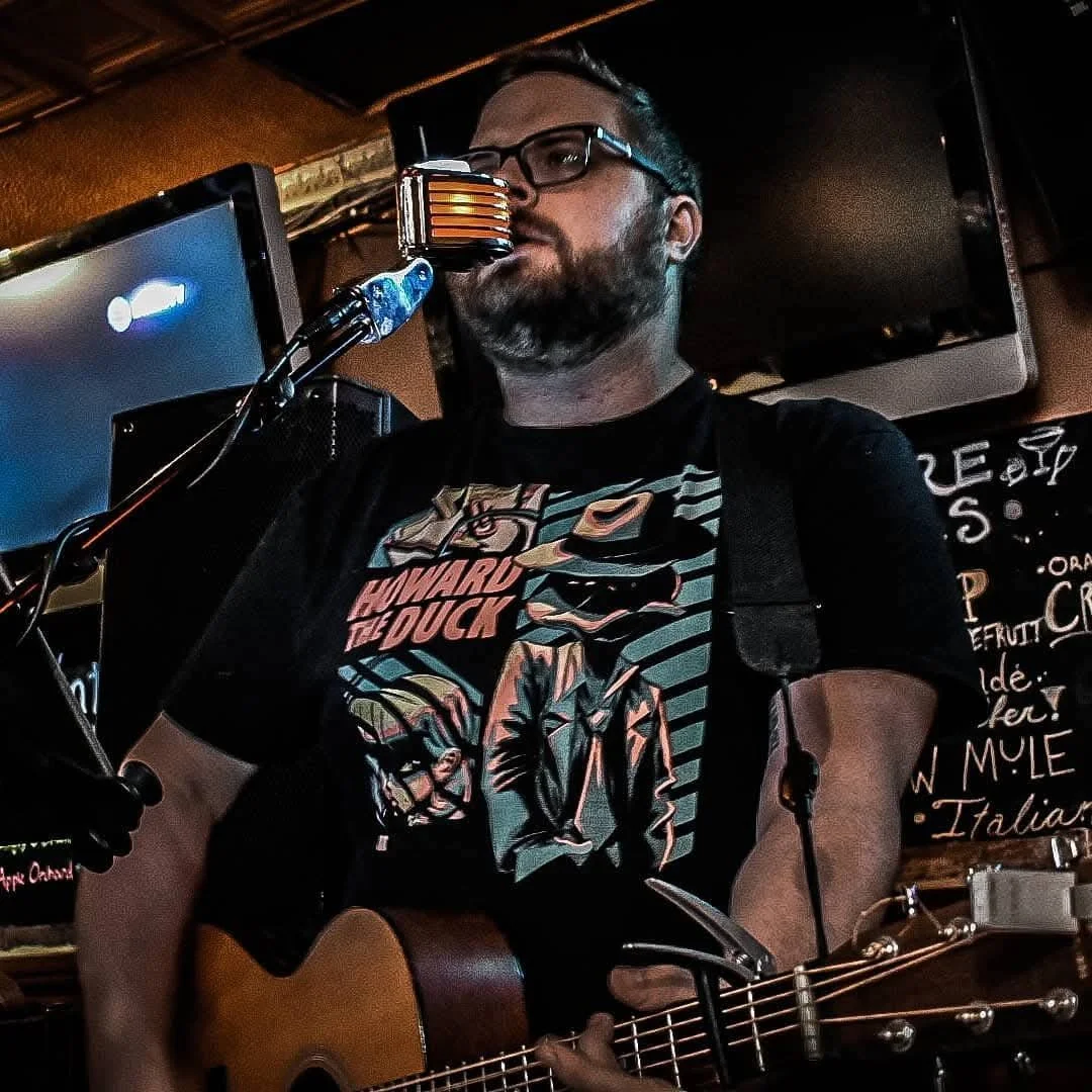 Local Friday night music night in the Biergarten with Johnny Poulos   