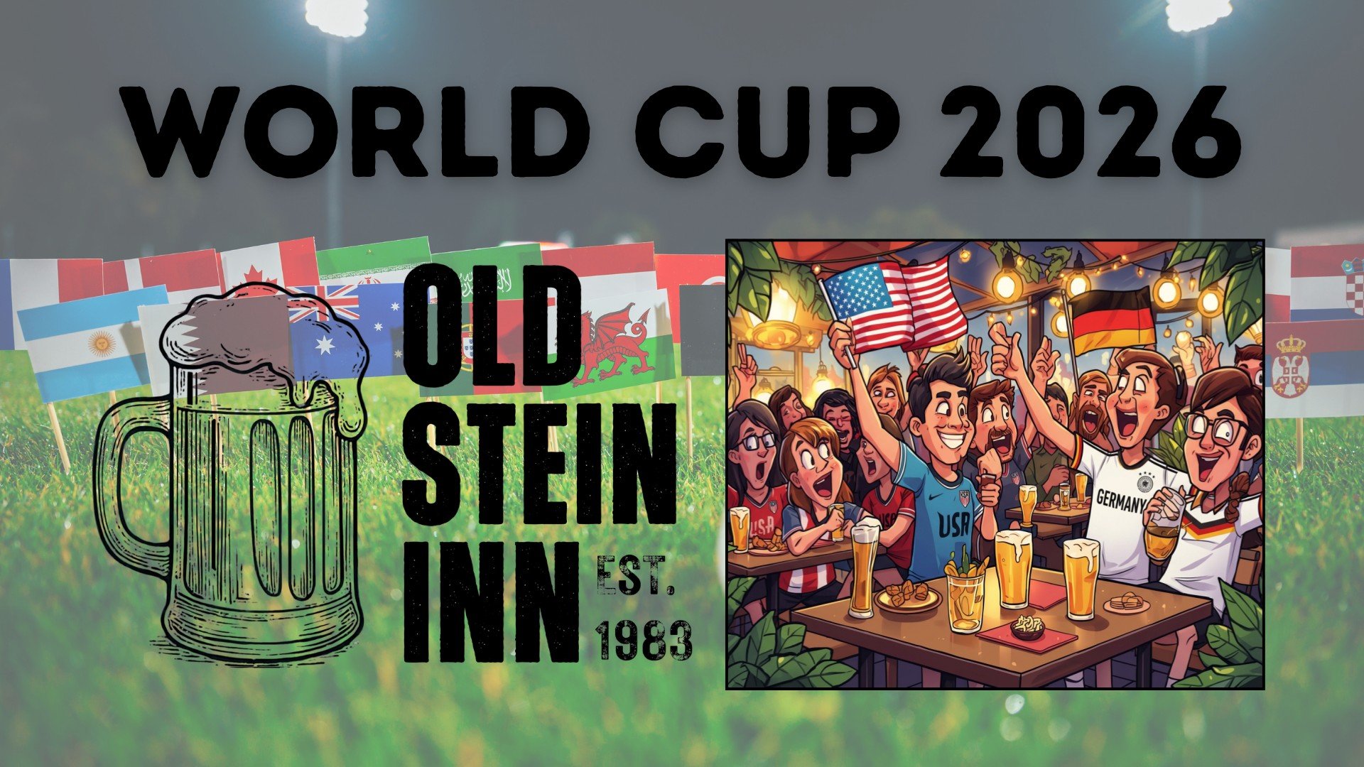 #OldSteinInn #WorldCup2026 #FIFA2026 #WatchParty #USMNT #USAvGermany #GermanyWorldCup #SoccerBar #BiergatenSeason #EdgewaterMD #AnnapolisEats #GermanBeer #HappyHour #LateNightMenu #AnneArundelCounty #MDFoodie #SupportLocal #FamilyOwned #Est1983 #Germ