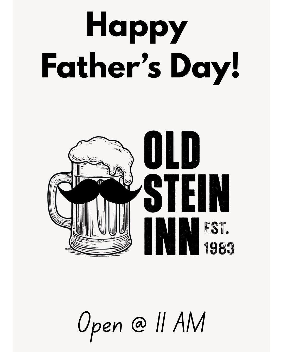 Prost to all the great dads out there! 🍺👨&zwj;👧&zwj;👦
We're open today @ 11 AM with Father's Day specials!
Reservations appreciated! 

🥩 Oscar Tenderloin Steak &mdash; $36
🍞 Pretzel French Toast &amp; Bacon &mdash; $16
🥧 Old Stein Quiche &mdas