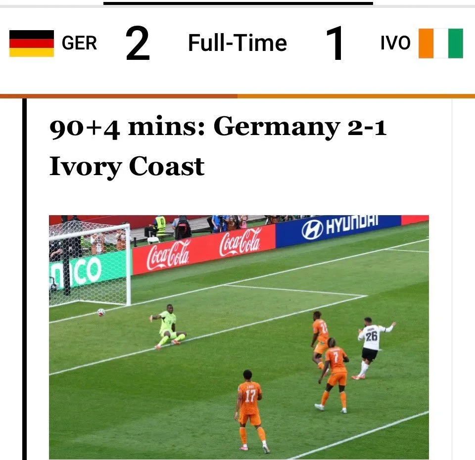 What a nail biter ⚽️ 

Next up Thursday 6/25:
⚽️ Germany vs Ecuador 4pm

⚽️ USA vs T&uuml;rkiye 10pm