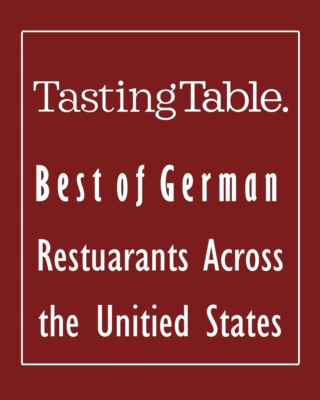 Best of German Restuarants Across the Unitied States