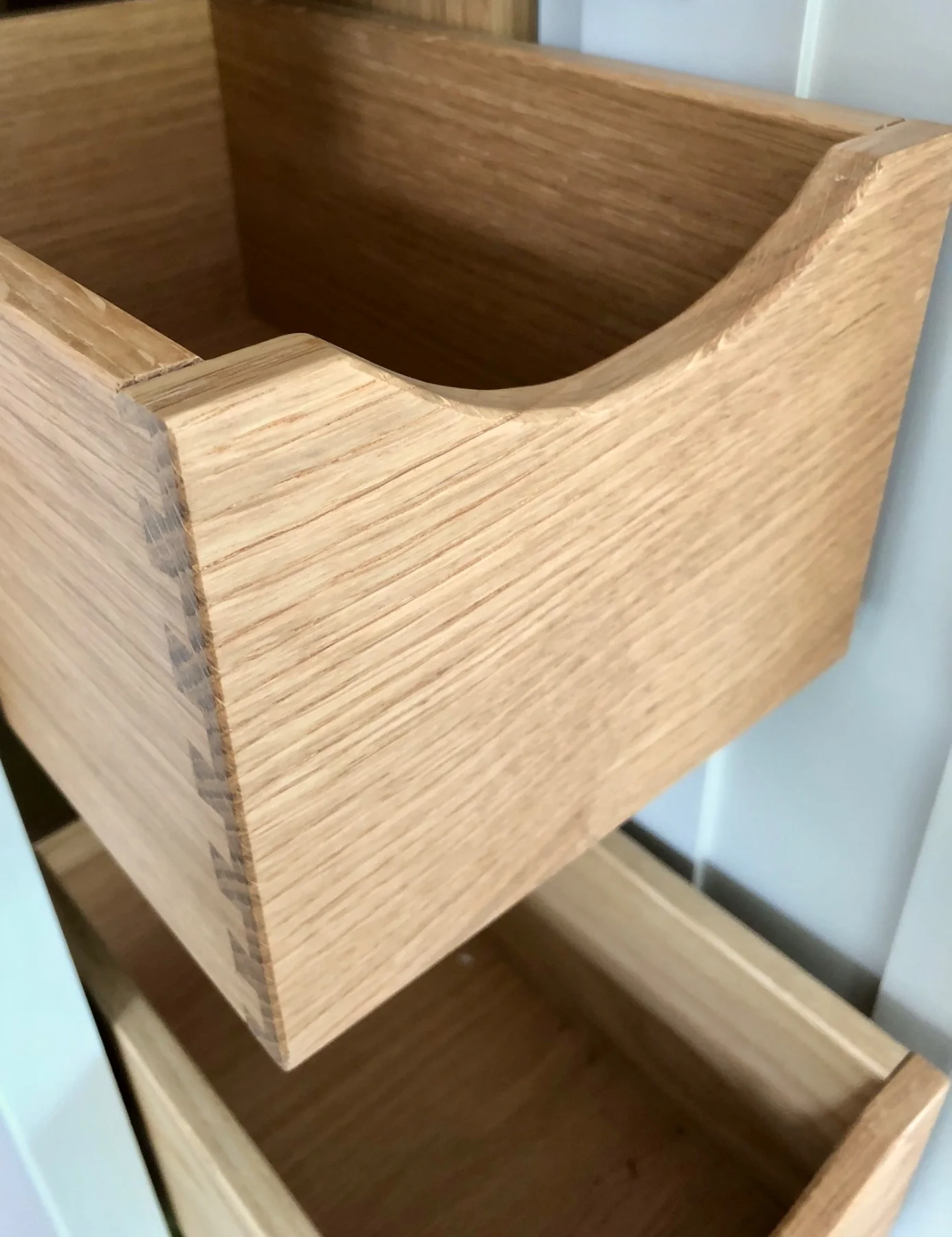 Bespoke in-frame Shaker kitchen with dovetail drawers in working mantel.jpg