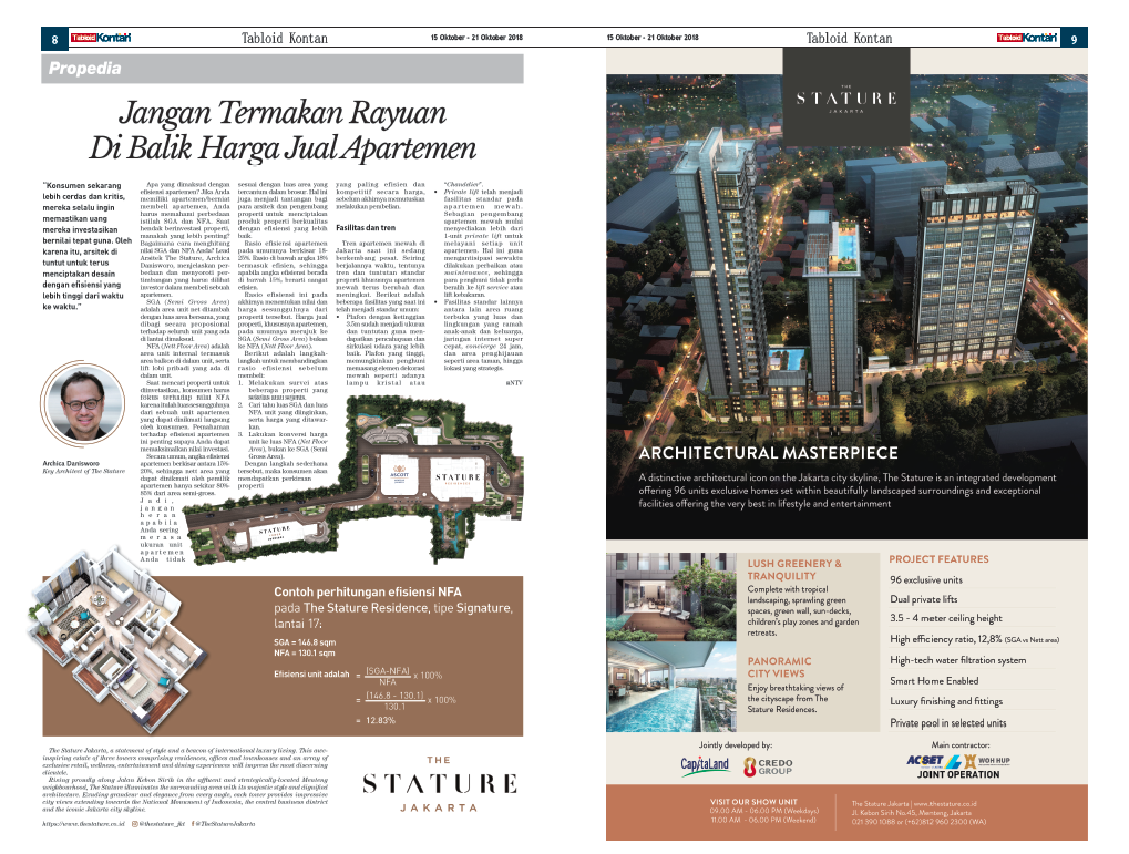 The Stature Jakarta on Tabloid KONTAN