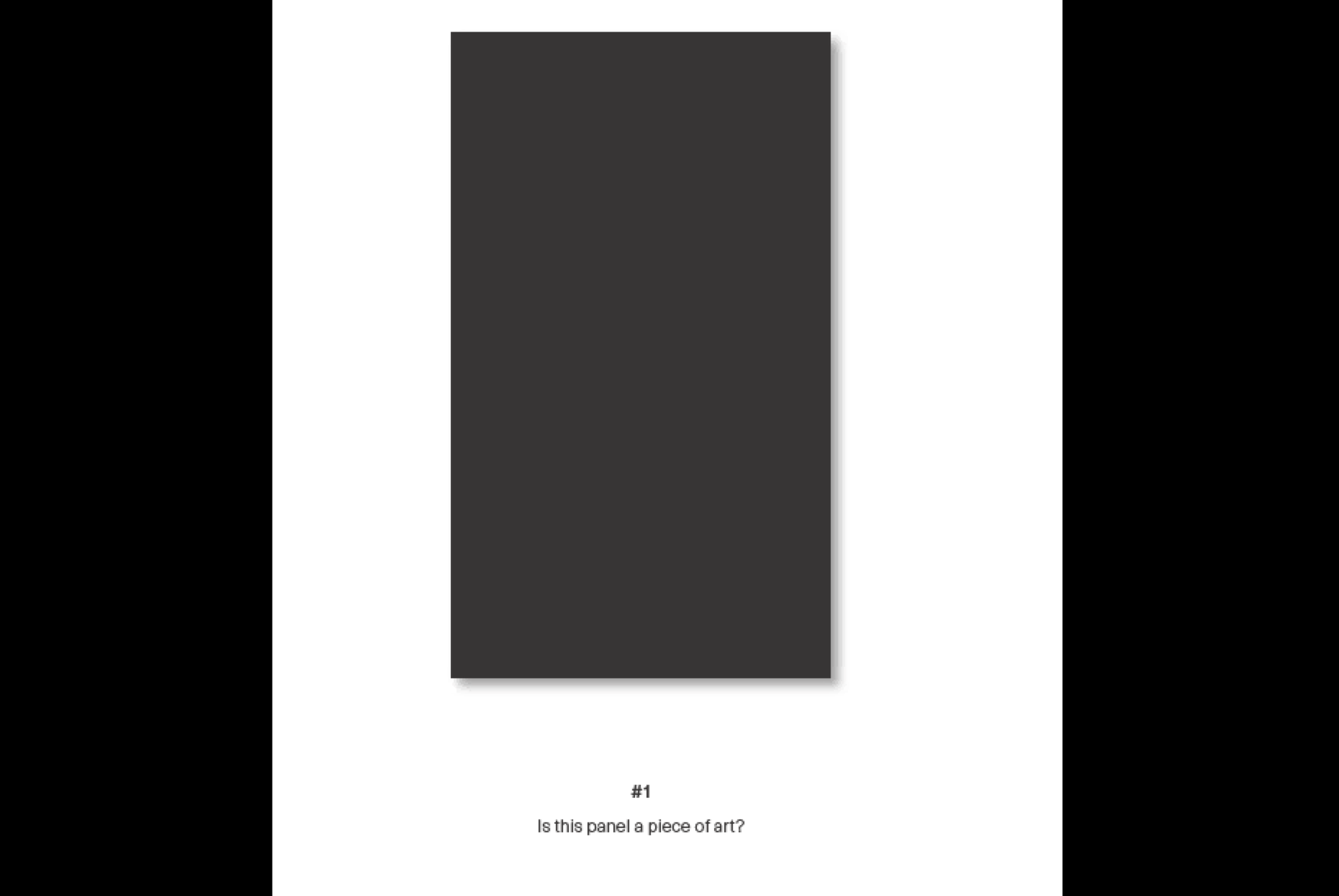 10 black panels questioning art and copyright (Doris Leutgeb)