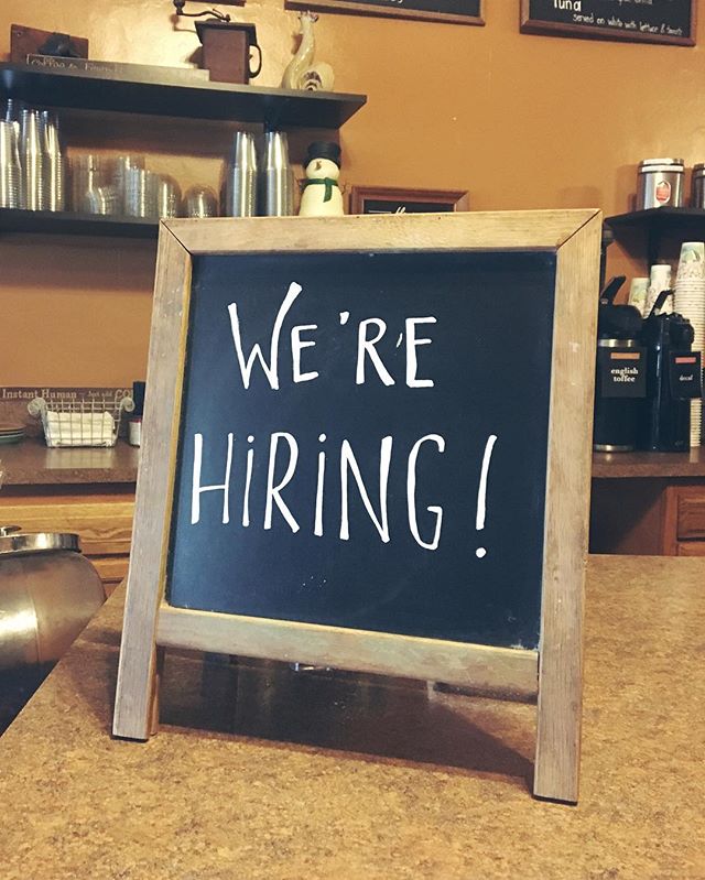 We're hiring baristas! 🎉 ☕️We're looking for someone who is available part time with flexible hours. Experience in coffee and/or the food industry is a plus! Stop in today for an application. 😄