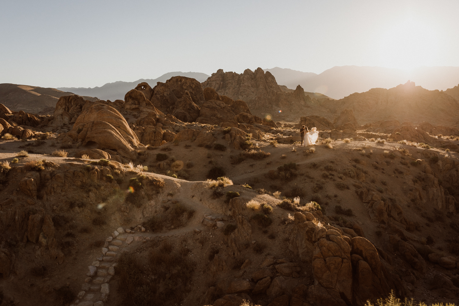 Sunrise desert wedding