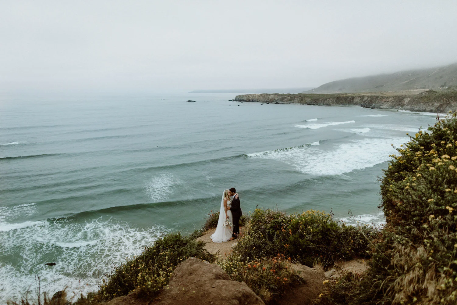 Amanda + Austin. Married in Big Sur, California.