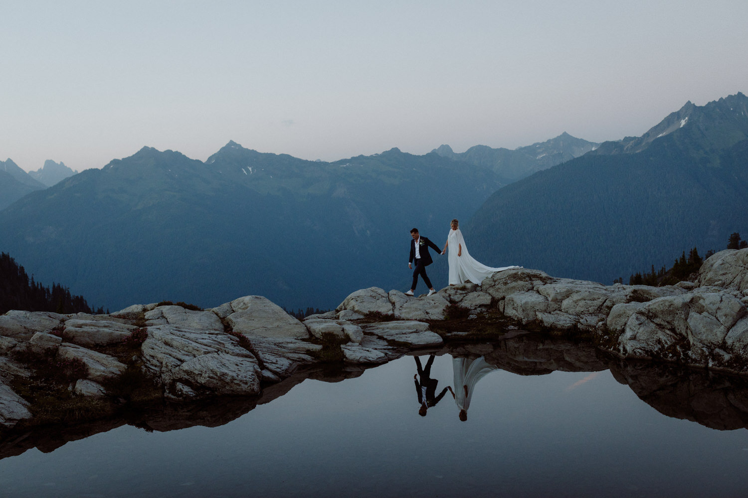 Alex + Scott. Adventurous Elopement in the Cascades.