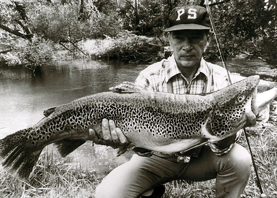 Figure34. Joe Humphreys with humongous brown trout.