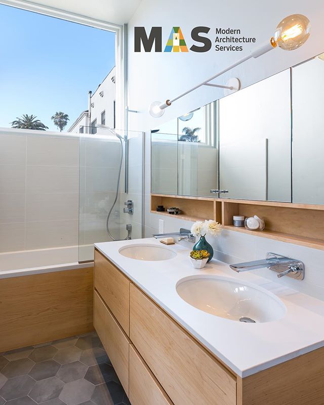 The kind of bathroom that makes you want to wake up in the morning. #myrtlehouse #myrtleproject #MAS #MASmodern #ModernArchitectureServices #hillcrest #hillcrestarchitecture #hillcrestrealestate #realestate #sandiego #sandiegoarchitecture #sandiegore