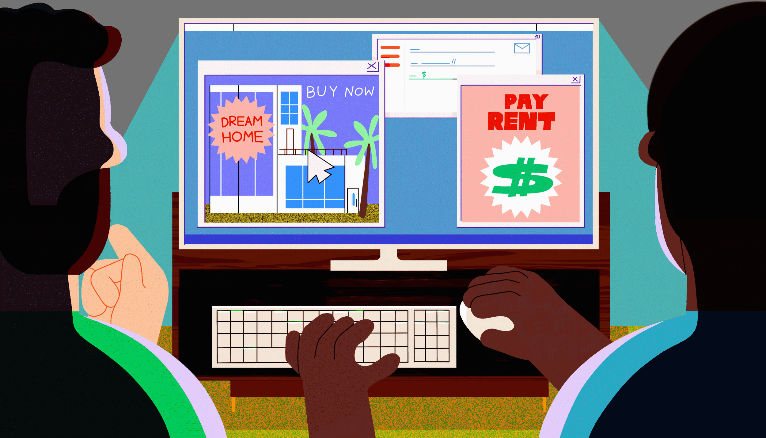 Illustration by  Caleb Boyles  for  March 2020  House Rules Advice column on Curbed.com.