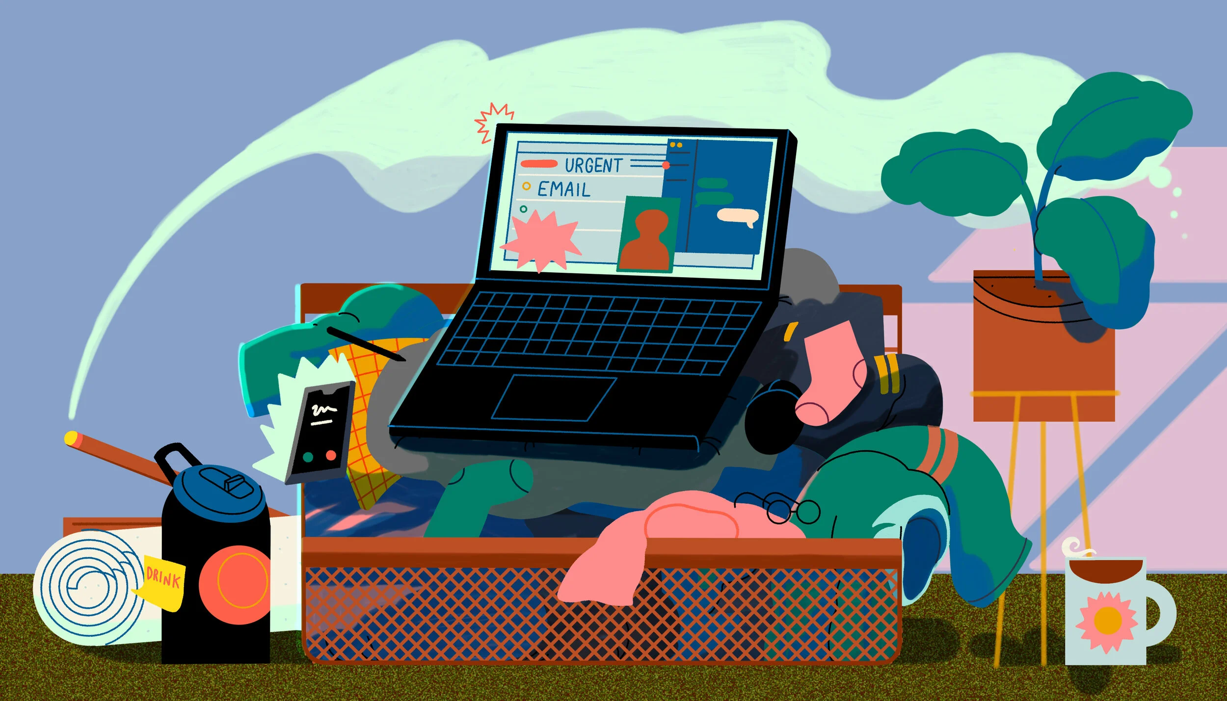 Illustration by  Caleb Boyles  for May 2020  House Rules  Advice column on  Curbed.com .