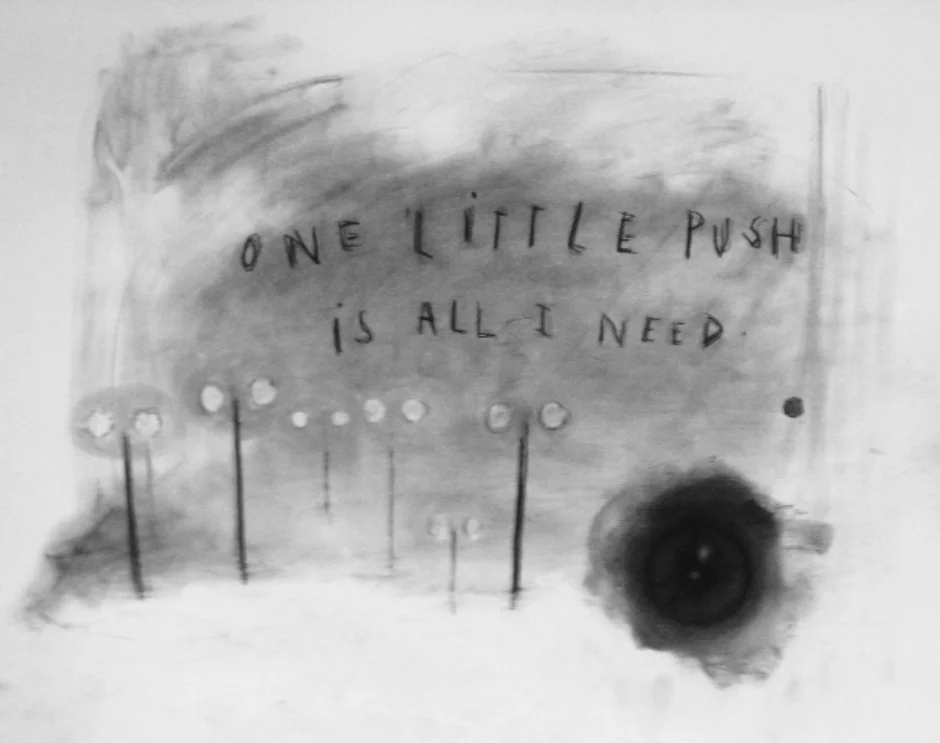 One little push is all I need - Charcoal on paper, 2016 - 50x85cm (Copy)