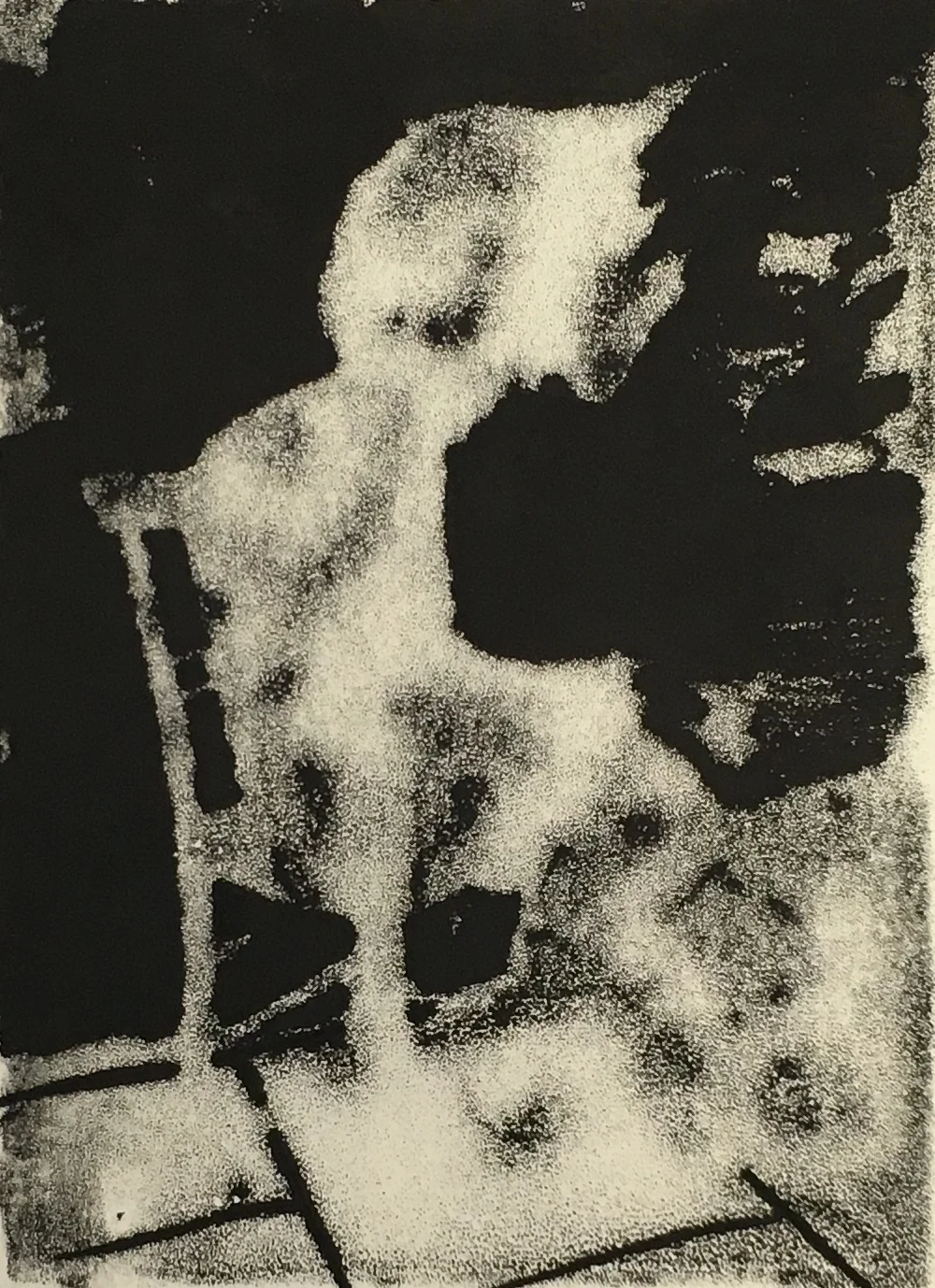 Accablée I - montotype, 2018 - 14x20cm