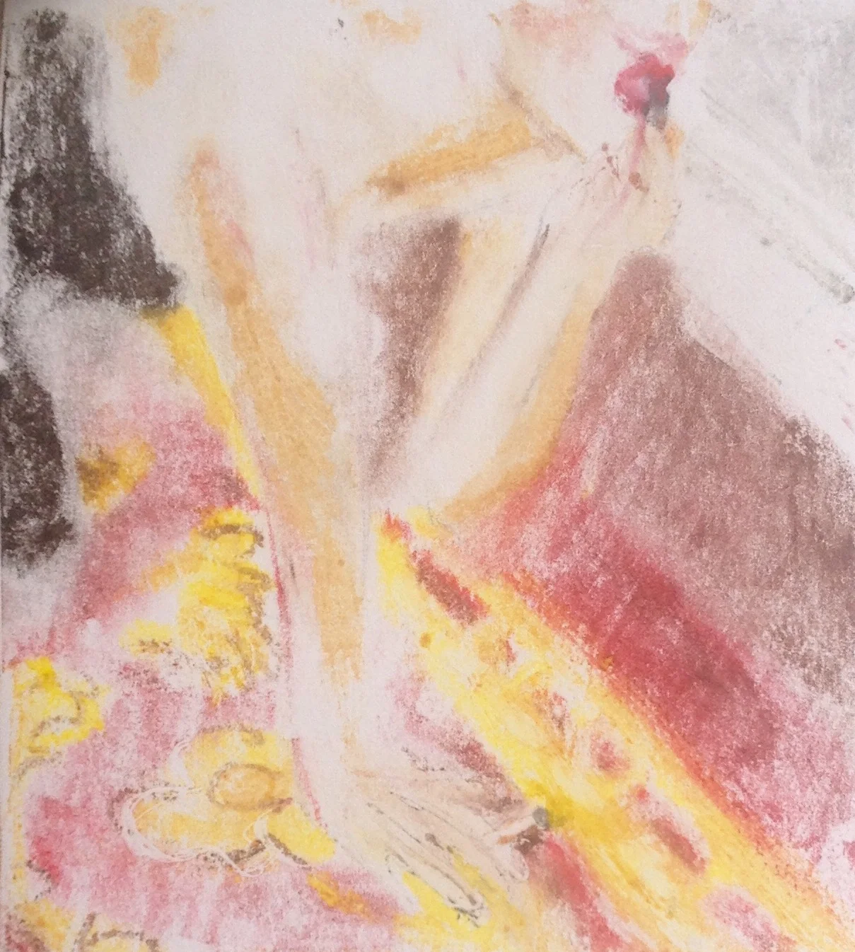 Servant - oil pastel on paper, 2018 - 24x24cm