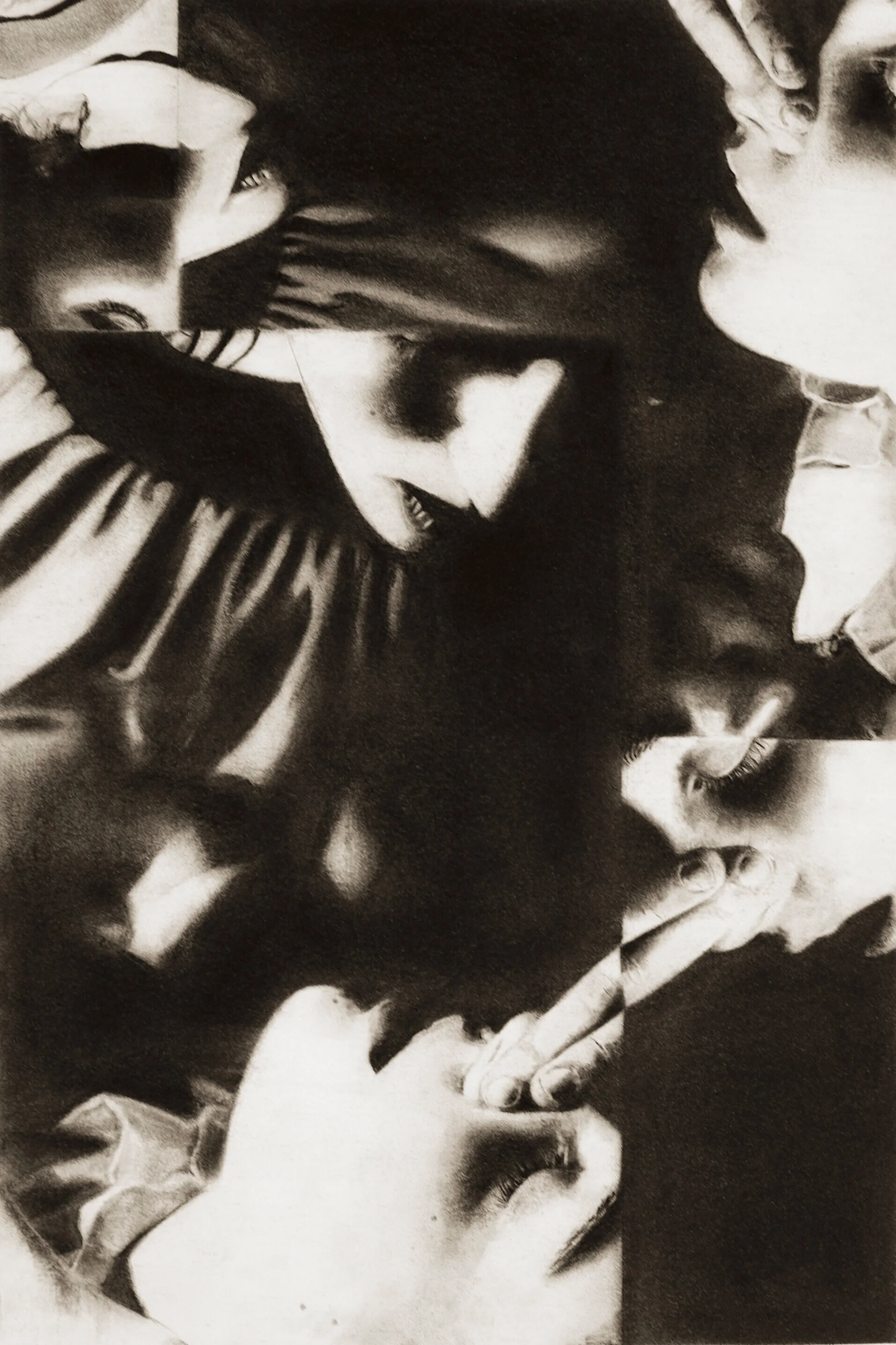 La nuit merveilleuse I (d'après Anna Gaskell) - charcoal on paper, 2019 - 25x38cm