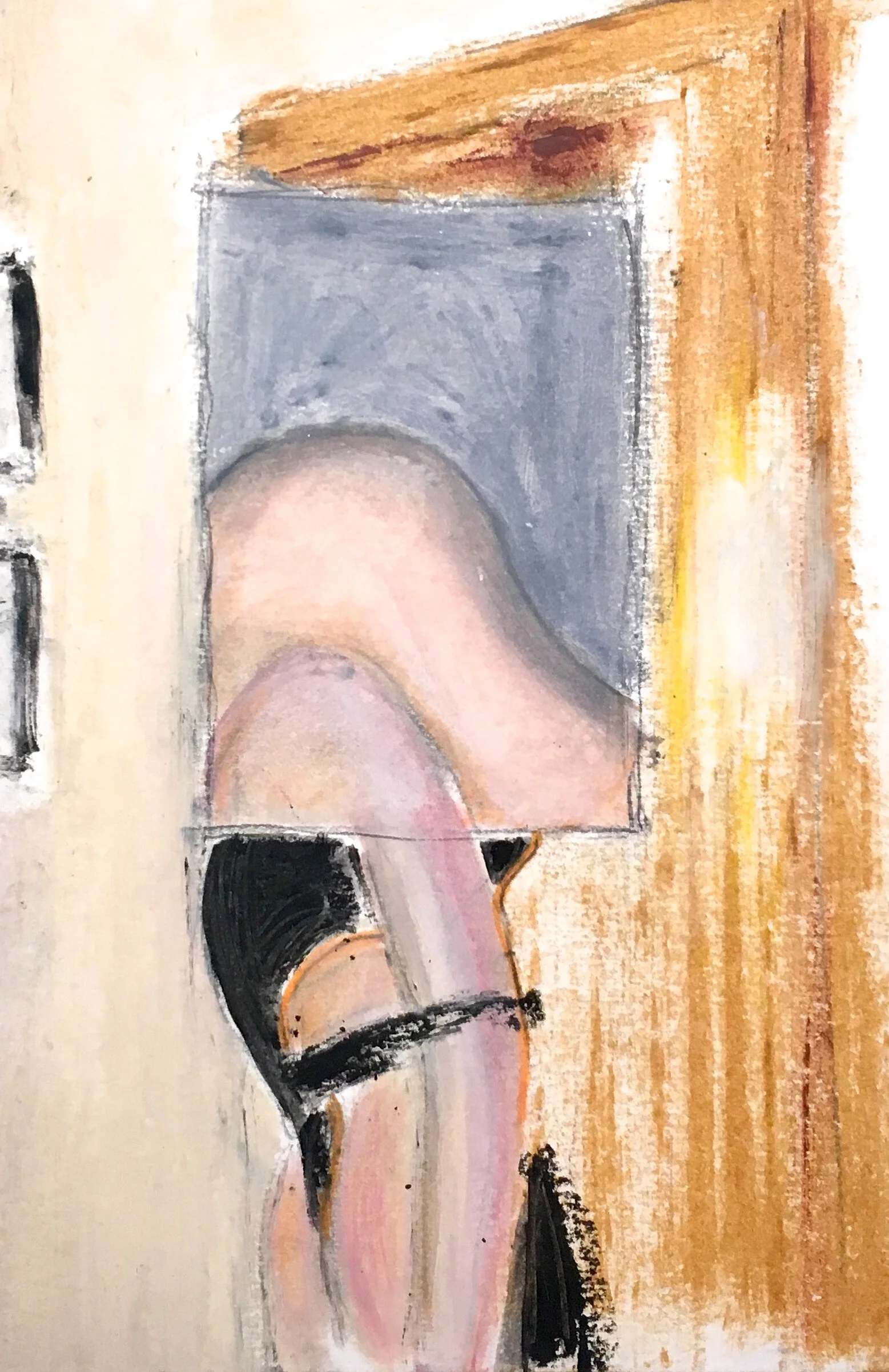 Hold tight - oilpastel on paper, 2017 - 15 x 21cm