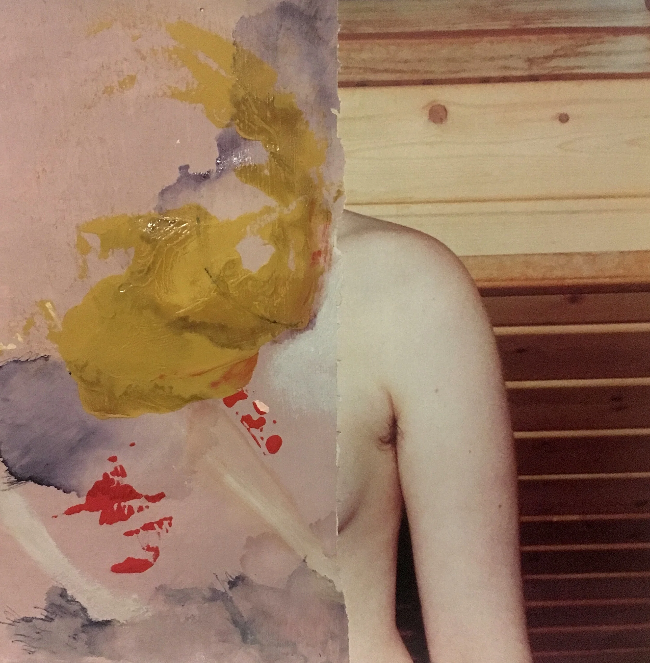 Bunnyman - mixed media on paper, 2020 - 21 x 21cm