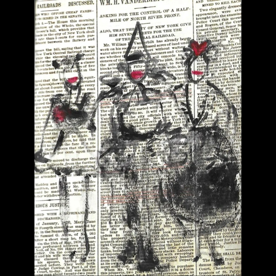 Saison II - acrylic on paper, 2020 - 15x21cm