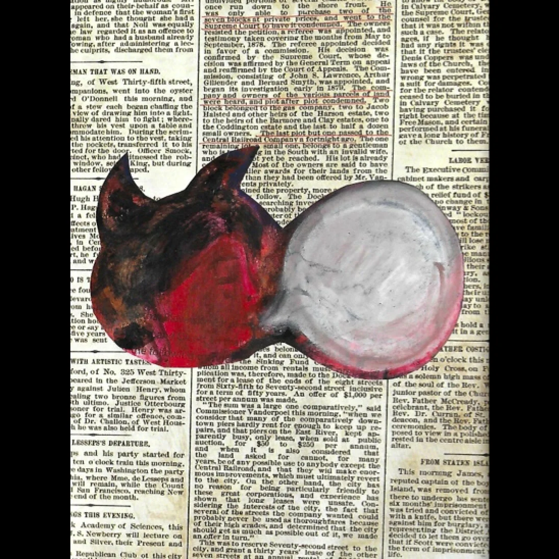 Souffle bulle - oil pastel on paper, 2020 - 15x21cm