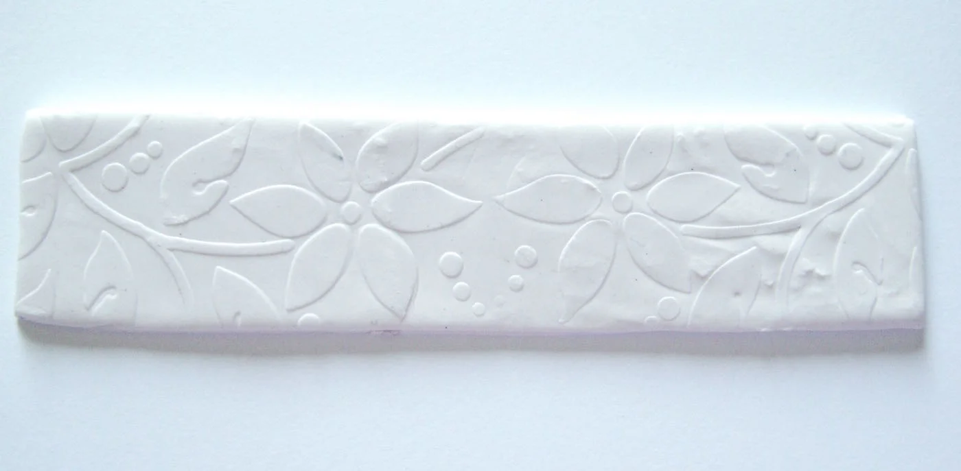 step 5 - The final length of the cut clay should be the measurement of your wrist minus .75”. 