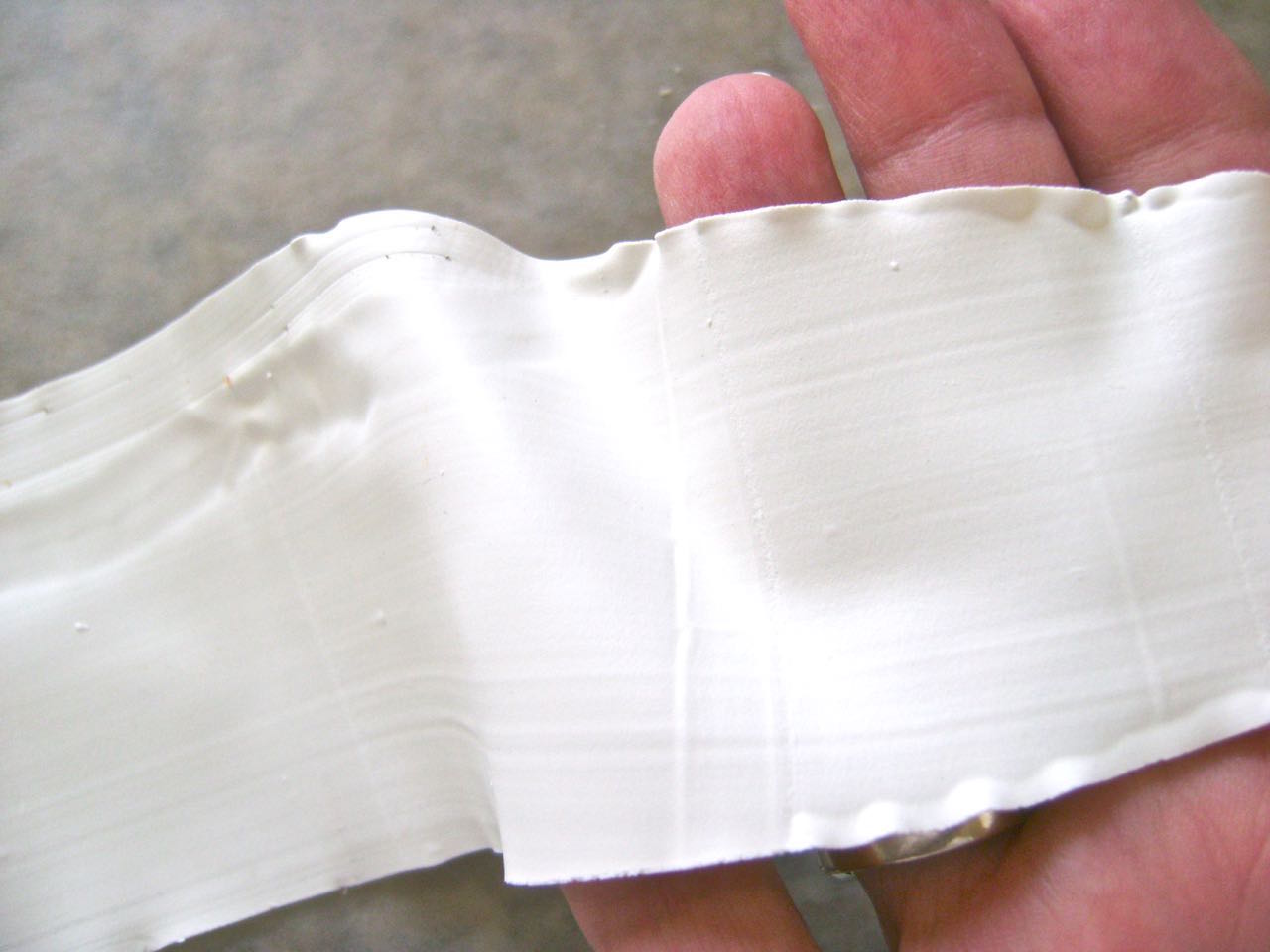 step 3 - Set the conditioning machine to 6 or 7 to roll out super thin clay to use as wrappings for the mummy.