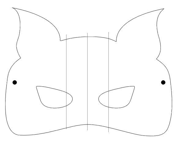 step 1 - Download and print the mask and nose template on card stock. Cut them out with scissors or a craft knife.