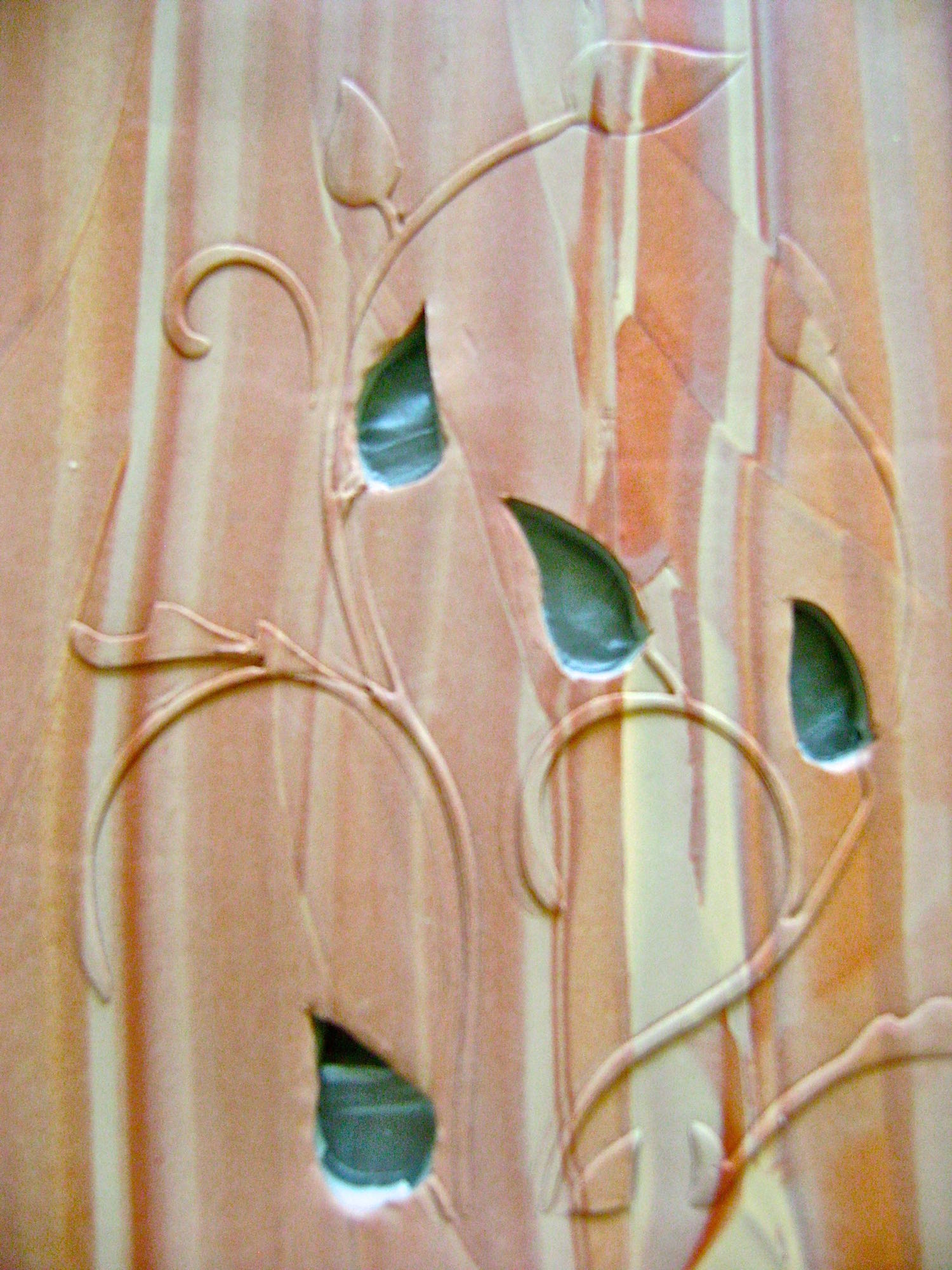step 8 - Use a craft knife to cut away the leaf shapes.