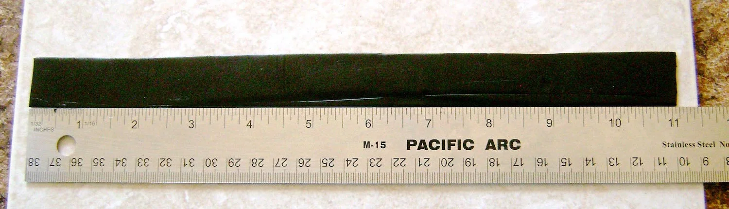 step 5 - Roll out and cut a strip of clay to measure 11” x 1”. 