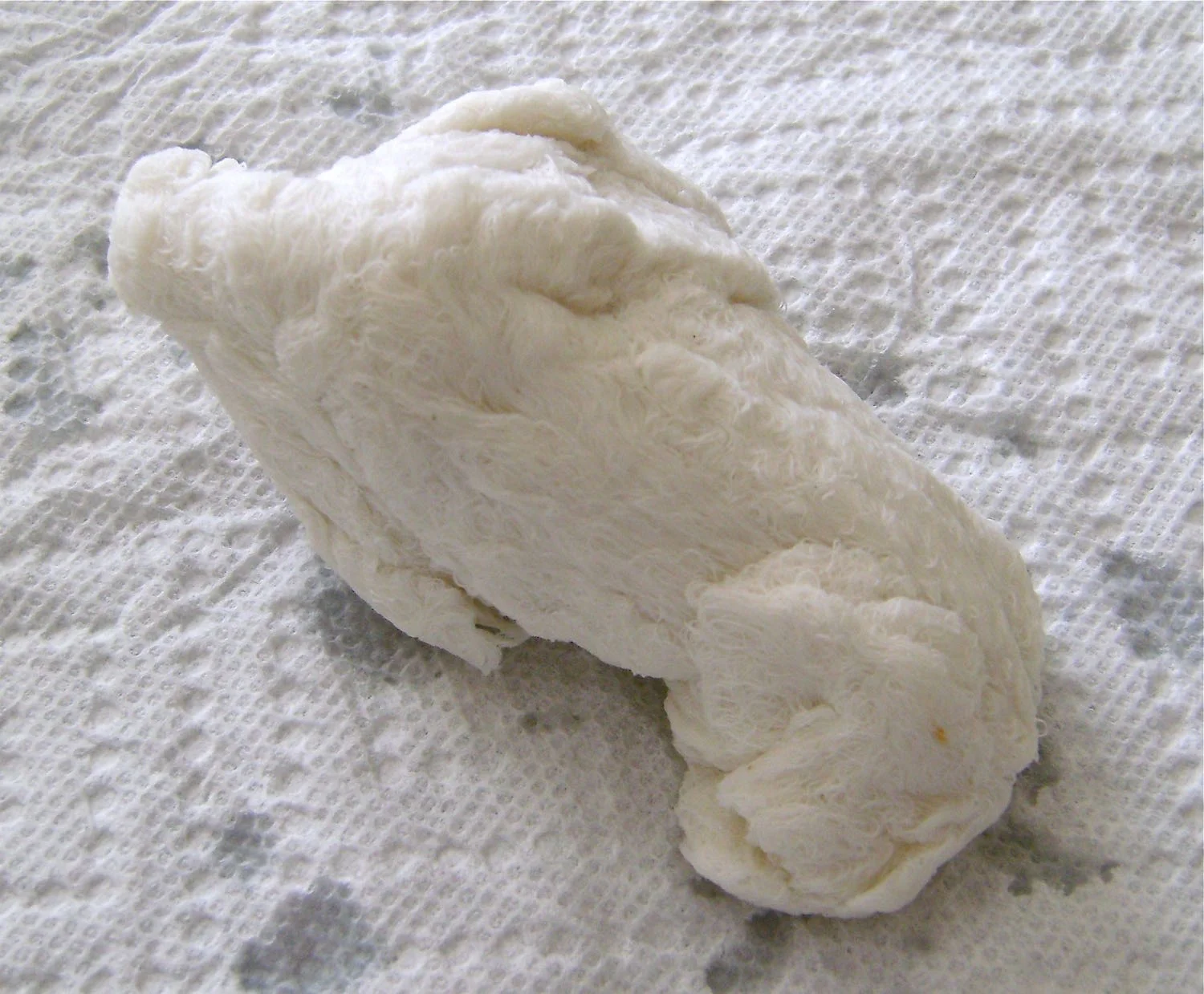 step 5 - Squeeze out the cheese cloth. Carefully shake the clumped cloth apart until you have smoothed out one sheet of the cloth with no folds.