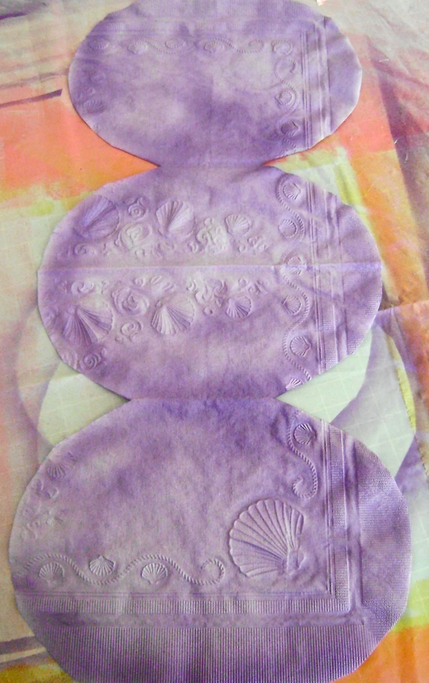 step 10 - Airbrush the larger layer with purple paint on both sides.