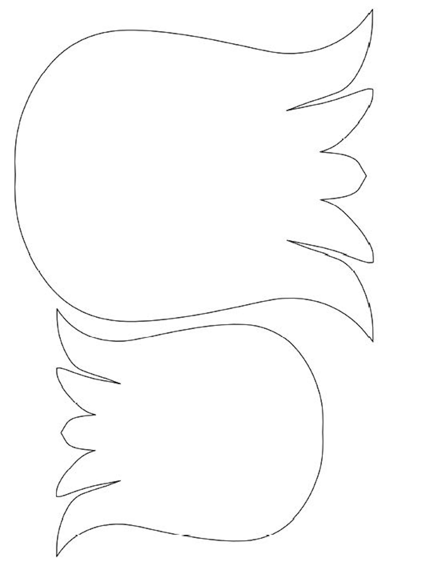 step 8 - The Tulips Download, print and cut out the two size tulip templates. 