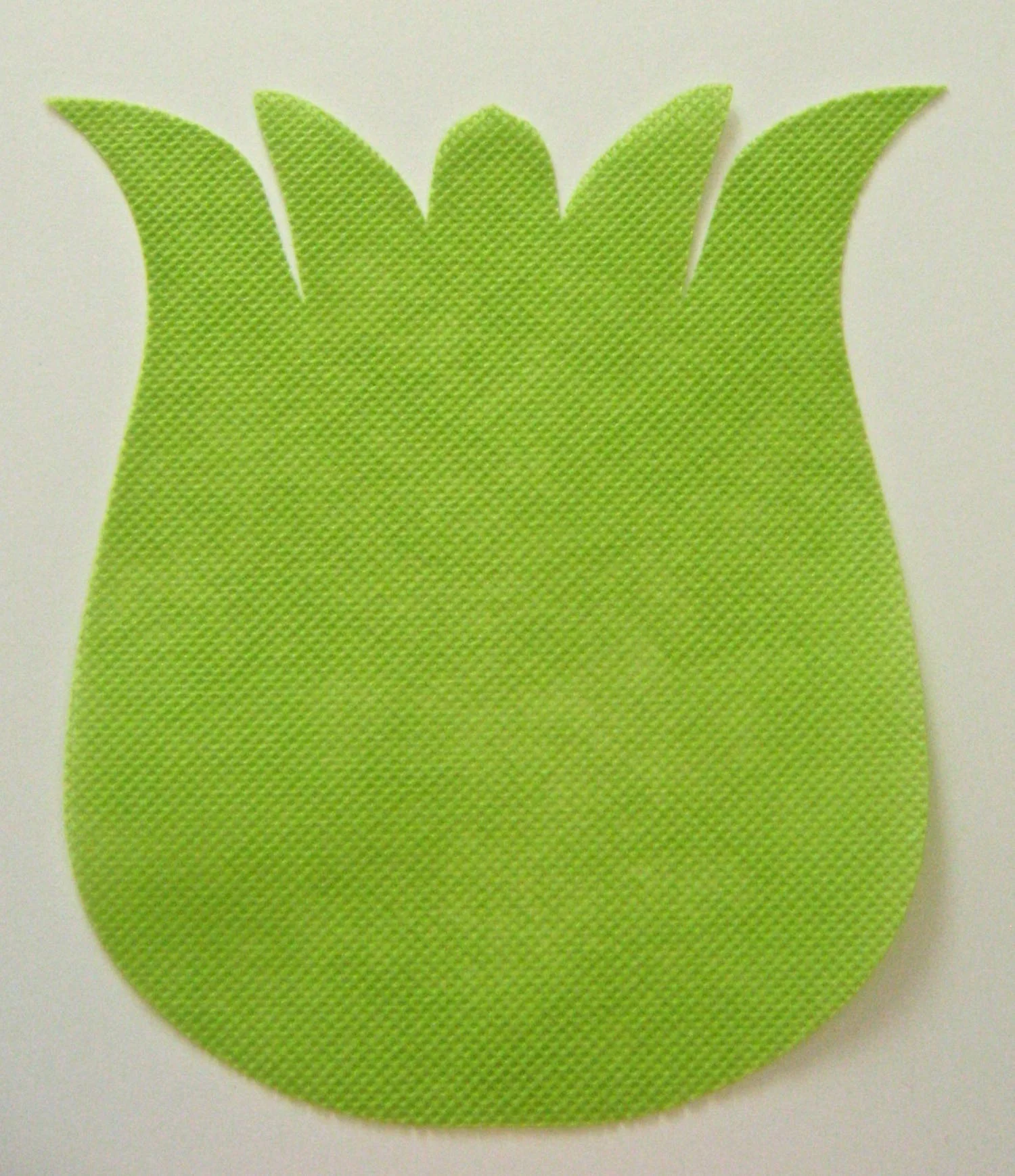 step 9 - Use the templates to cut your fabric in a variety of colors. A craft knife or scissors will cut the fabric with no fraying. You can stack several layers to minimize cutting. You should cut two of each size for every flower for a total of ten complete tulips.